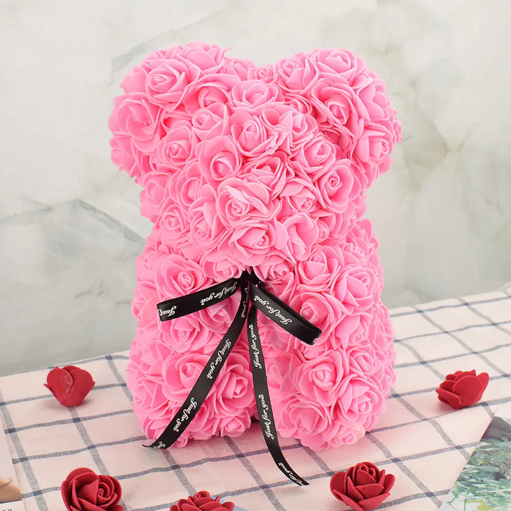 "Cherished Moments Rose Bear – Heartfelt Gift for Her on Mother’s Day"