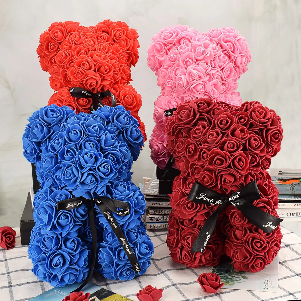 "Cherished Moments Rose Bear – Heartfelt Gift for Her on Mother’s Day"